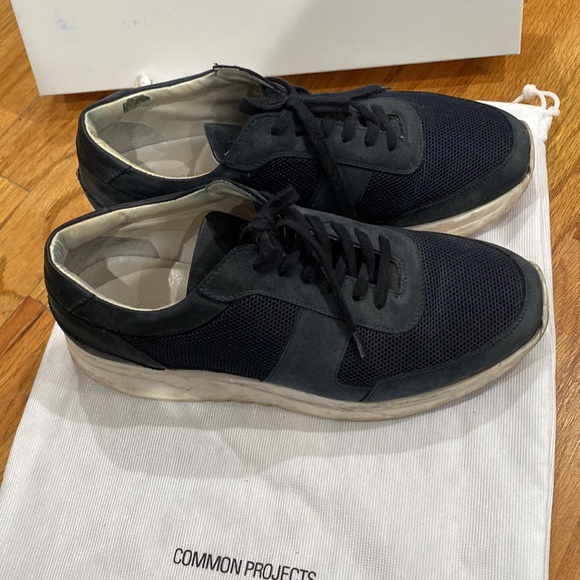 Common Projects | Track Suede & Mesh Runner Sneaker in Navy - Picture 5 of 7